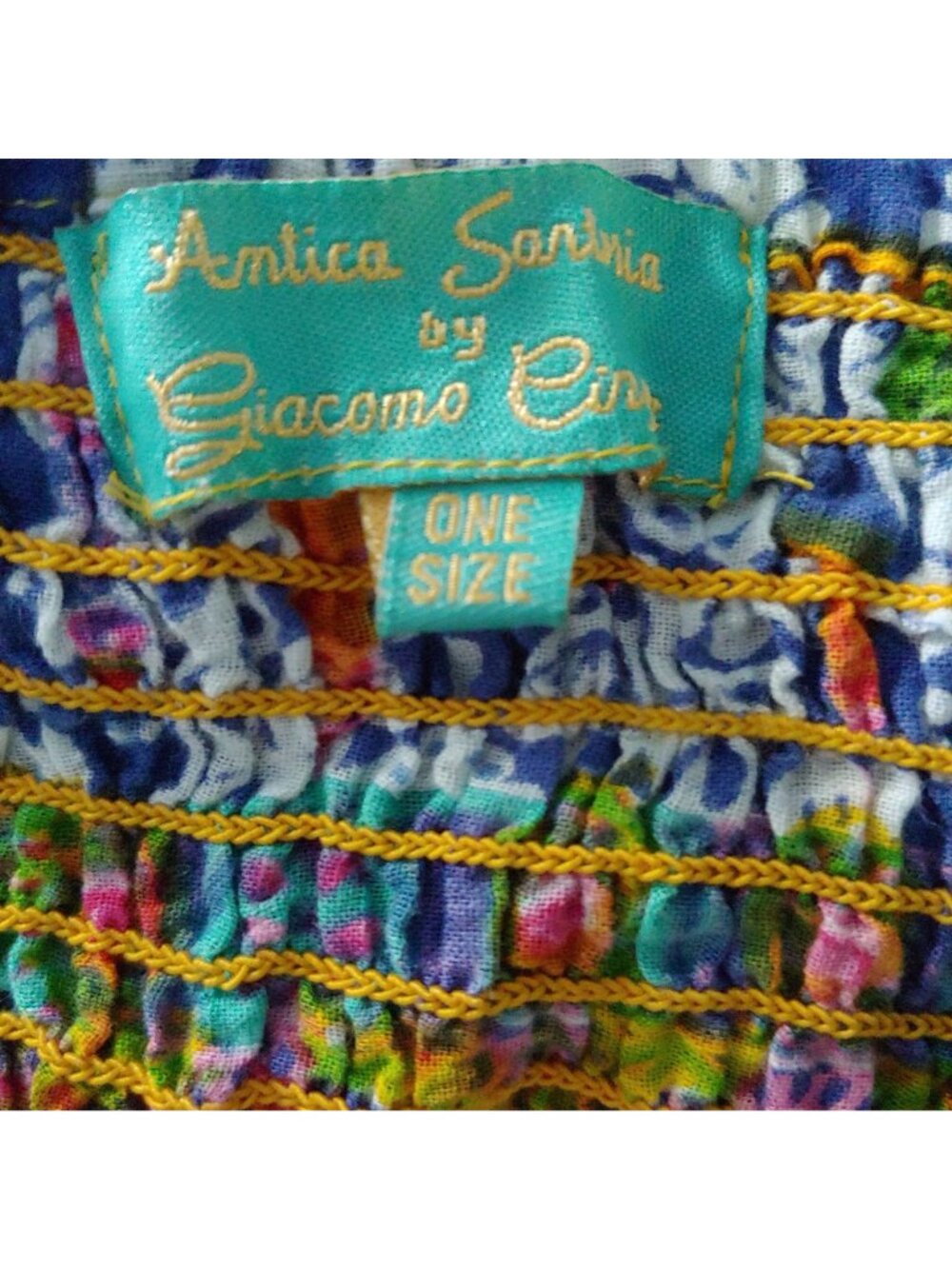 Antica Sartoria Giacomo Cinque Off Shoulder Boho Crop Top Festival Euro Summer - Picture 8 of 10